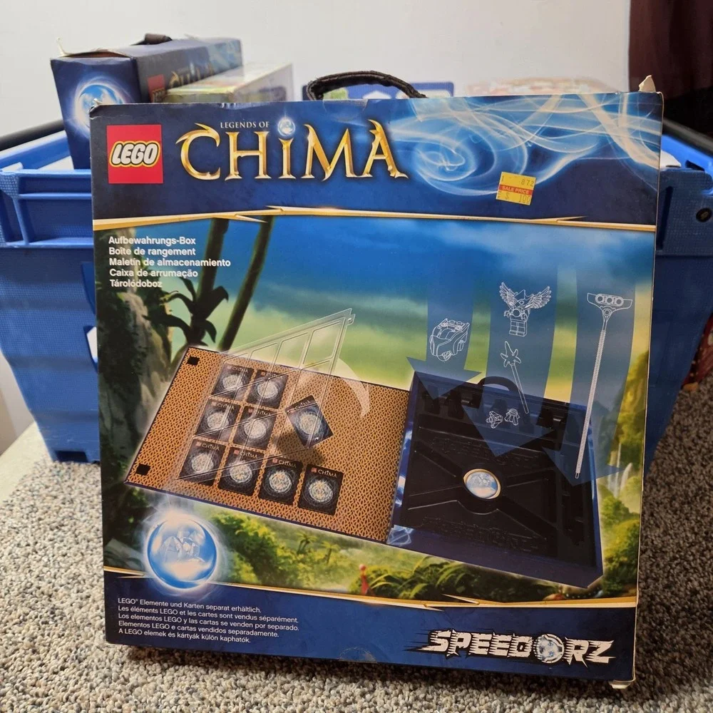 LEGO‎ Legends of Chima Speedorz Storage Box Carrying Case Blue Card Holder 2013